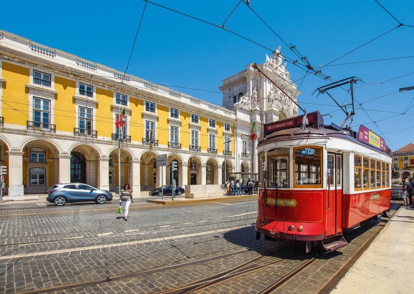 tram, train, road, building, monument, cityscape, lisbon, portugal, architecture, city, lisboa, europe, landmark, portuguese, tourism, skyline, alfama, scene, travel, tram, train, lisbon, lisbon,