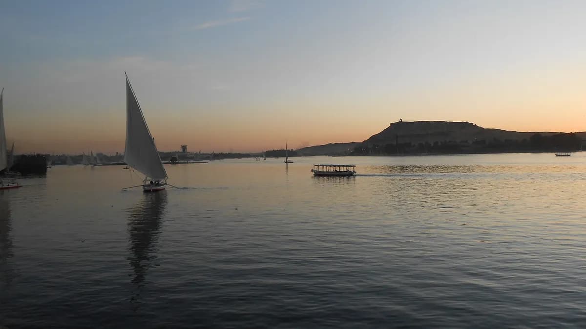 egypt, nature, aswan, sunset
